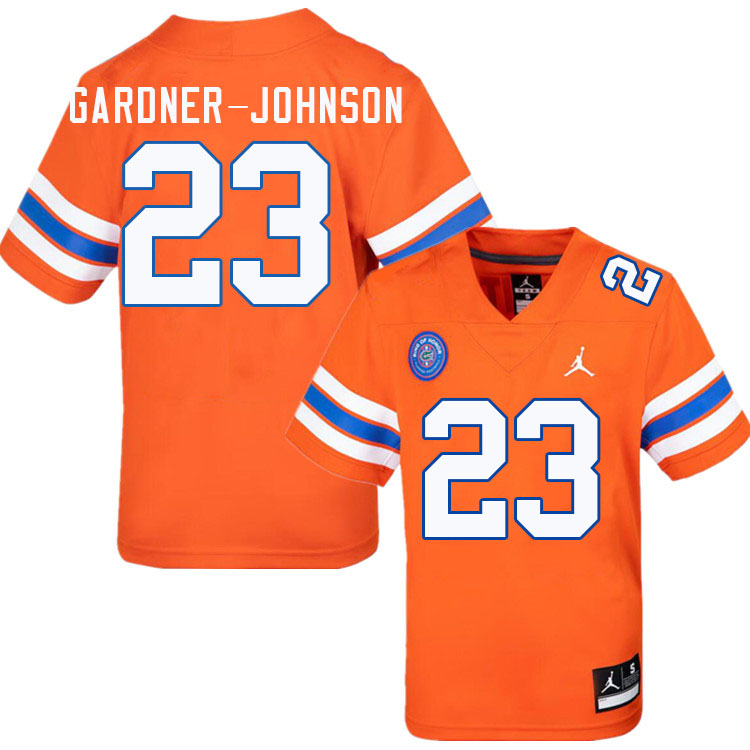 C.J. Gardner-Johnson Florida Jersey,Florida Gators #23 C.J. Gardner-Johnson Jersey Youth Uniforms-Throwback Orange